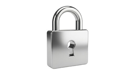 3d security lockpad icon silver isolated on white background