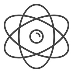 Atom vector Education linear simple icon or symbol