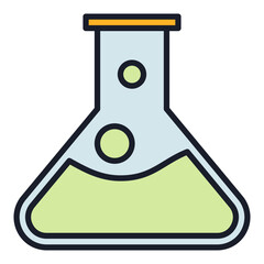 Chemical Flask vector Chemistry colored icon or design element