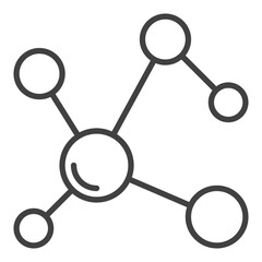 Chemical Formula vector Chemistry Education linear icon or symbol