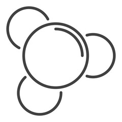 Chemical molecular formula vector simple icon or symbol in outline style