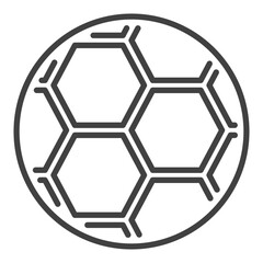 Chemistry Round vector thin line icon or symbol