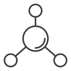 Chemistry molecular formula vector Education linear icon or symbol