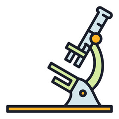 Microscope vector Chemistry colored icon or design element