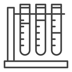 Test Tubes vector Science icon or sign in thin line style