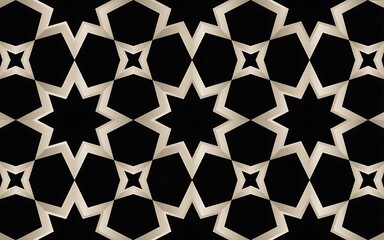 Elegant geometric star pattern in light shade Vector