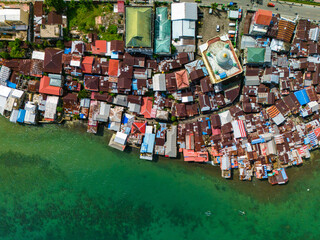 Aerial View of Ambon City, Maluku, Indonesia