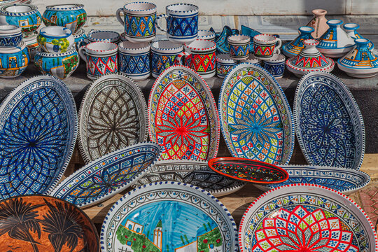 Tunisian traditional ceramic, Carthage, Tunisia, North Africa