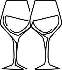 Geometric One Line Wine Glass Duo.