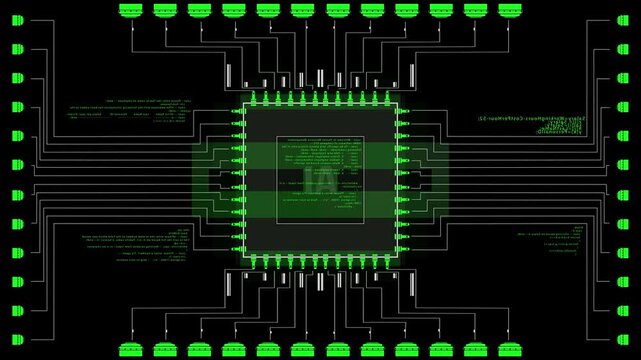 AI chip simulation animation, AI GPU inner workings