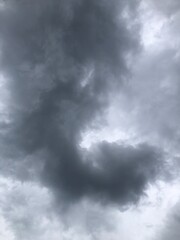 gllomy sky with dark gray clouds