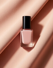 Nail Polish Cosmetic Nude Beige Background Minimalism