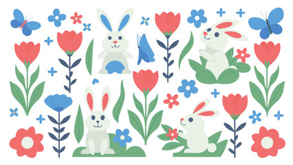 A charming and adorable collection of cute whimsical characters and elements perfect for adding a touch of joy and playfulness to your creative projects