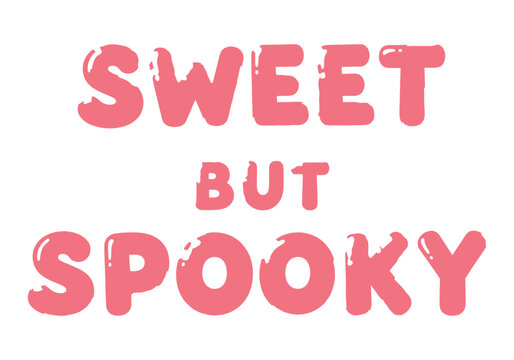 Sweet but spooky text design in playful pink bubble font, ideal for halloween celebrations, autumn events, and festive holiday projects with a fun vibe.