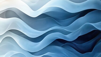 An abstract image featuring flowing waves in shades of blue and white, creating a sense of movement and depth.