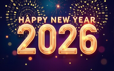 2026 Happy New Year club poster Background for your Flyers and Greetings Card graphic or new year themed party invitations. abstract vector illustration design. High quality