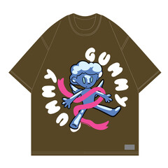 gummy candy baloon shaped like an angel design for clothing brand