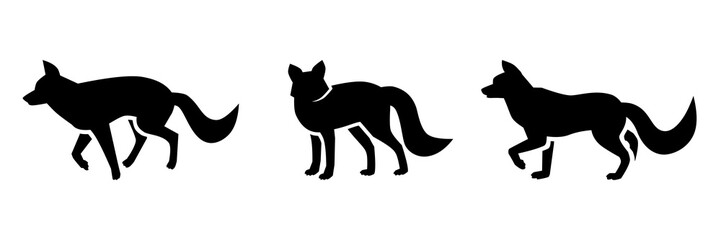 Fox Silhouette Vector Collection