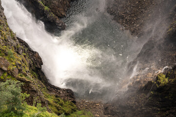 Voringfossen waterfall in Eidfjord, Norway
