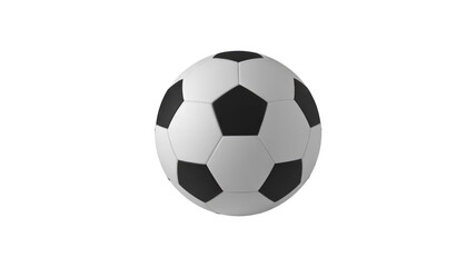 Obraz premium A classic black and white soccer ball, perfectly centered against a clean transparent background, ready for play. Ideal for sports graphics. background removed