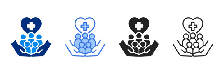 Public Health Icon Set Multiple Style Vector Illustration 