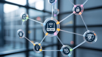 Connect to high speed internet with a smart home network hub for automation of devices and secure data transfer in a modern world