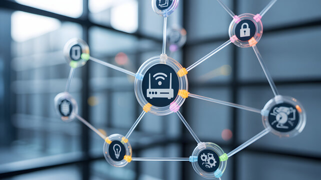 Connect to high speed internet with a smart home network hub for automation of devices and secure data transfer in a modern world