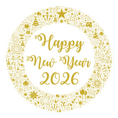 Happy new year 2026 symbol	