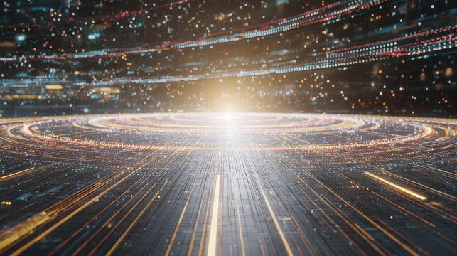 Digital data flowing on a circuit board network