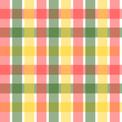Christmas Plaid Seamless Pattern in Red Green and Yellow
