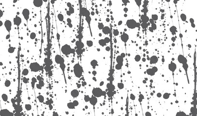 Abstract gray paint splatter texture isolated on white isolated on transparent background