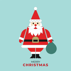 Merry Christmas Card with a Gematrical Santa Claus 