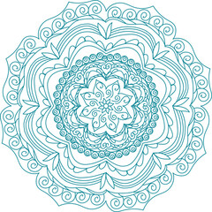 Circular pattern in the form of a mandala. Henna tatoo mandala. Mehndi style. Decorative pattern in oriental style. Coloring book page.