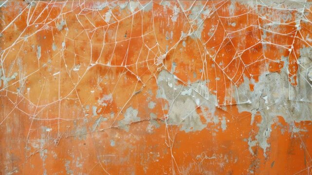 Video A worn-out orange wall with peeling paint next to a functional fire hydrant, suitable for urban or industrial scene