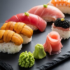 Sushi with salmon