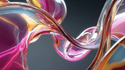 Experience the vibrant flow of liquid crystal colors, radiating energy with graceful swirls and a modern aesthetic for impactful designs and visual narratives