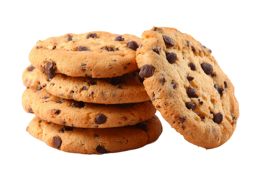 Fresh cookies isolated on transparent background