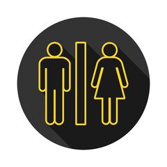 Toilet man women icon isolated on transparent background