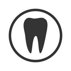 Tooth circle icon isolated on transparent background