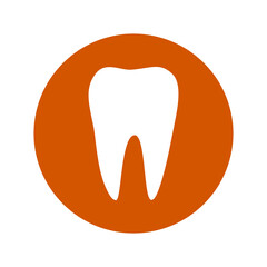 Tooth circle icon isolated on transparent background