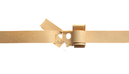 Kraft Adhesive Tape With Unique Design And Texture On A Transparent Background