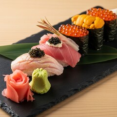 Sushi on a plate