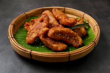Fried banana fritters,thai fried banana
