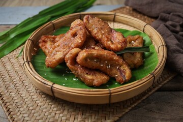 Fried banana fritters,thai fried banana