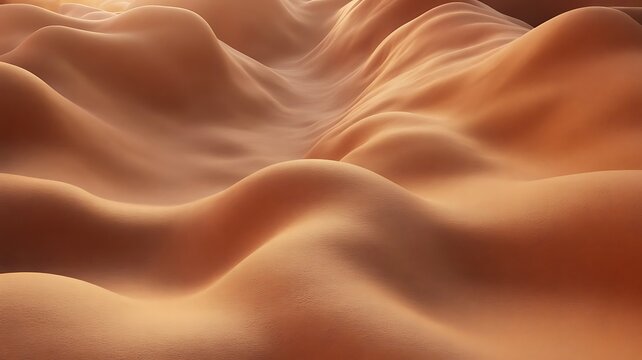 Serene rolling hills in warm, earthy tones evoke tranquility and peacefulness, perfect for backgrounds or promoting wellness and relaxation