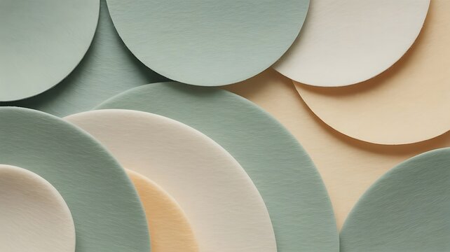 Modern abstract background with pastel circles creating a serene and calming effect for wellness branding and creative projects, offering a peaceful vibe