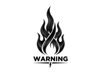 Abstract Black Flame Symbol Design With Tribal Elements And Glossy Texture On A Black Background With Subtle Color Highlights