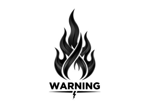 Abstract Black Flame Symbol Design With Tribal Elements And Glossy Texture On A Black Background With Subtle Color Highlights - Powered by Adobe