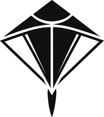 kite silhouette black icon