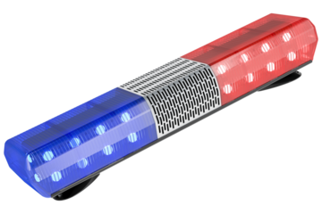 Lightbar, red and blue, transparent background